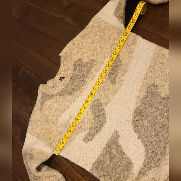 Long Sleeve Camo-Print Sweater Dress - Picture 5 of 7